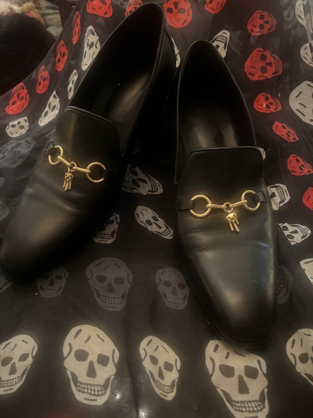 Needles Opera Shoes in black leather purchased at Harrods London